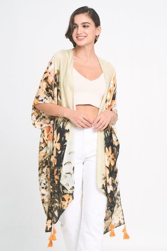 Floral Print Kimono