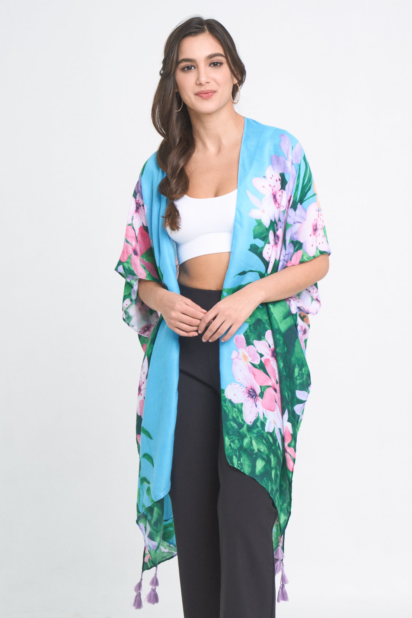 Floral Print Kimono