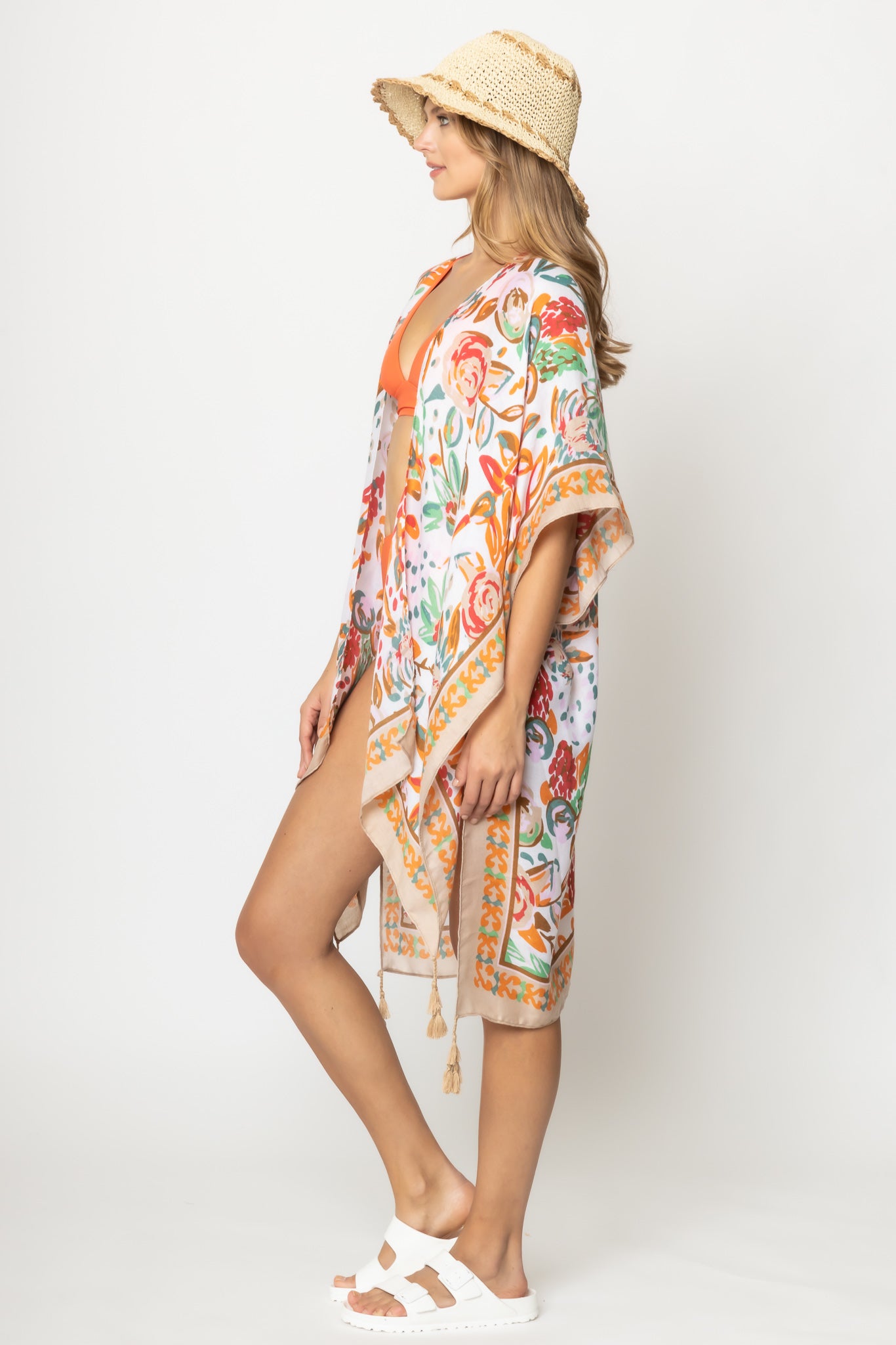 Floral Print Kimono