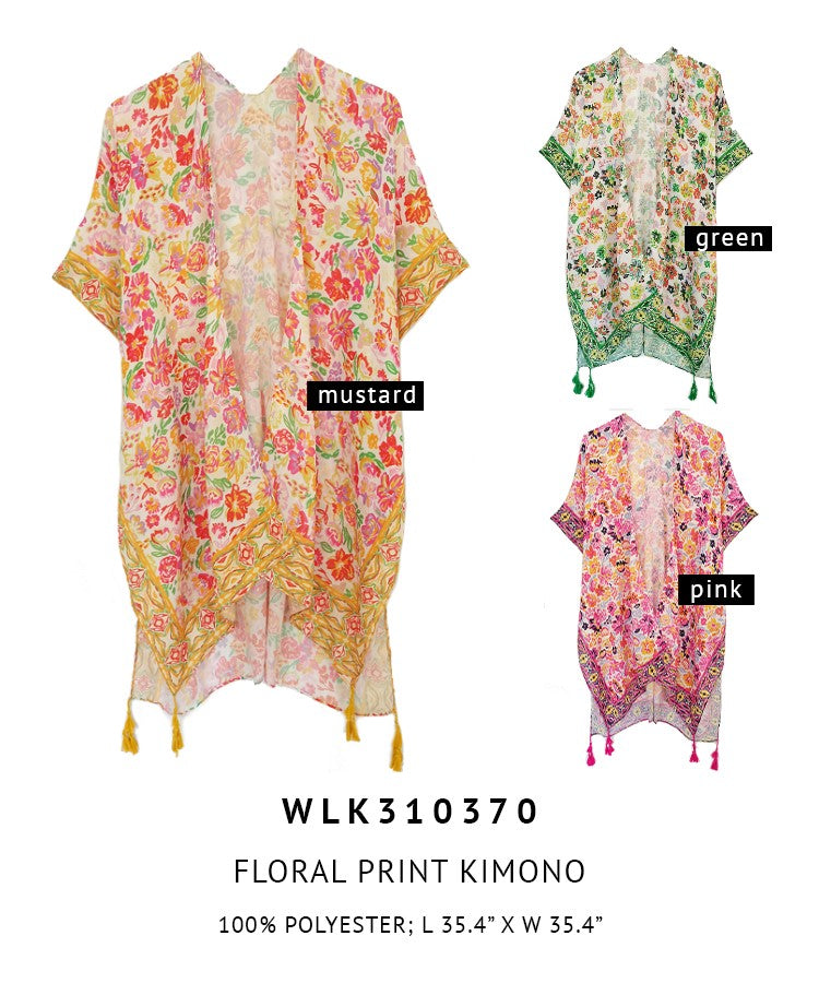 Floral Print Kimono