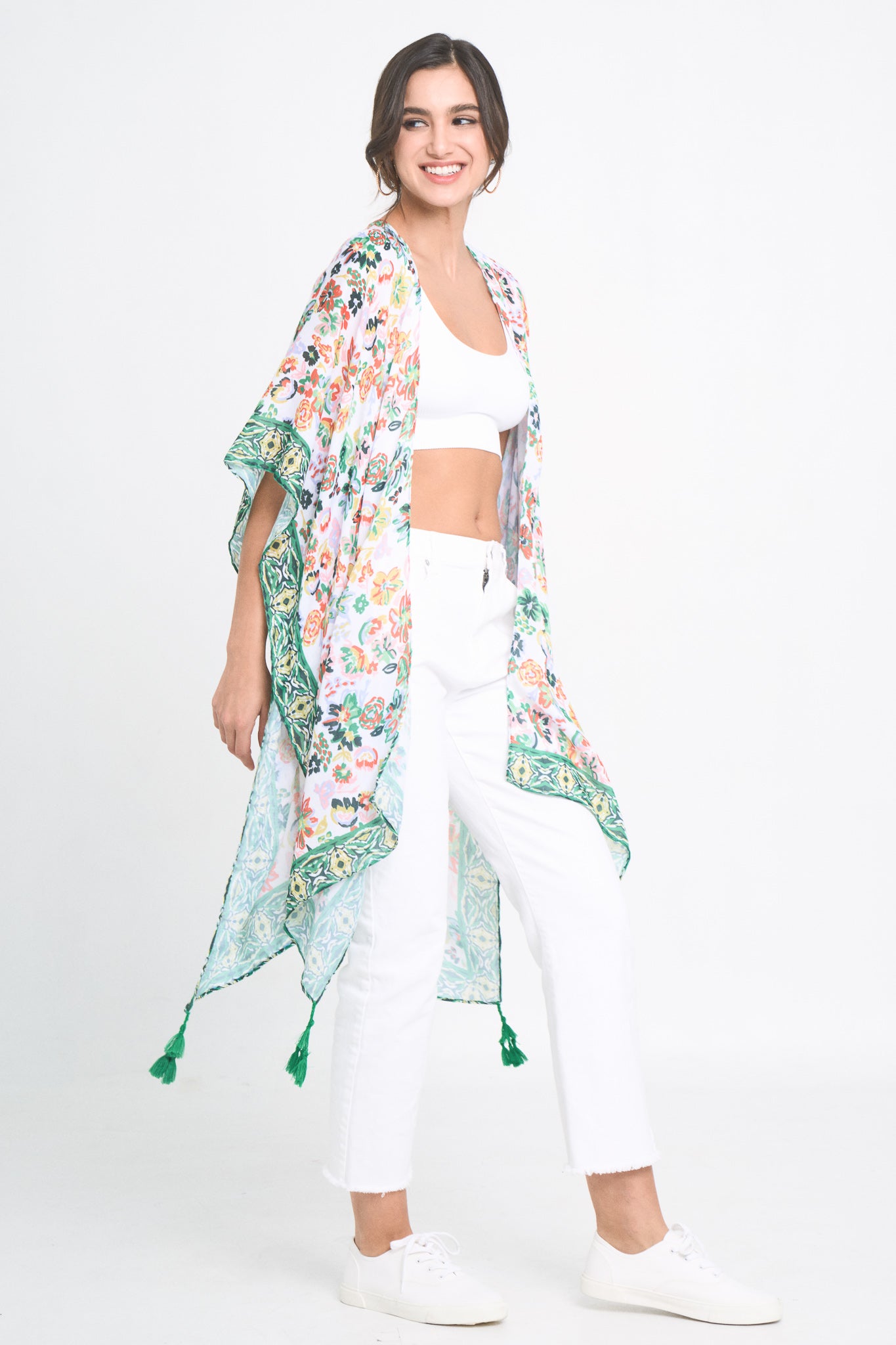 Floral Print Kimono