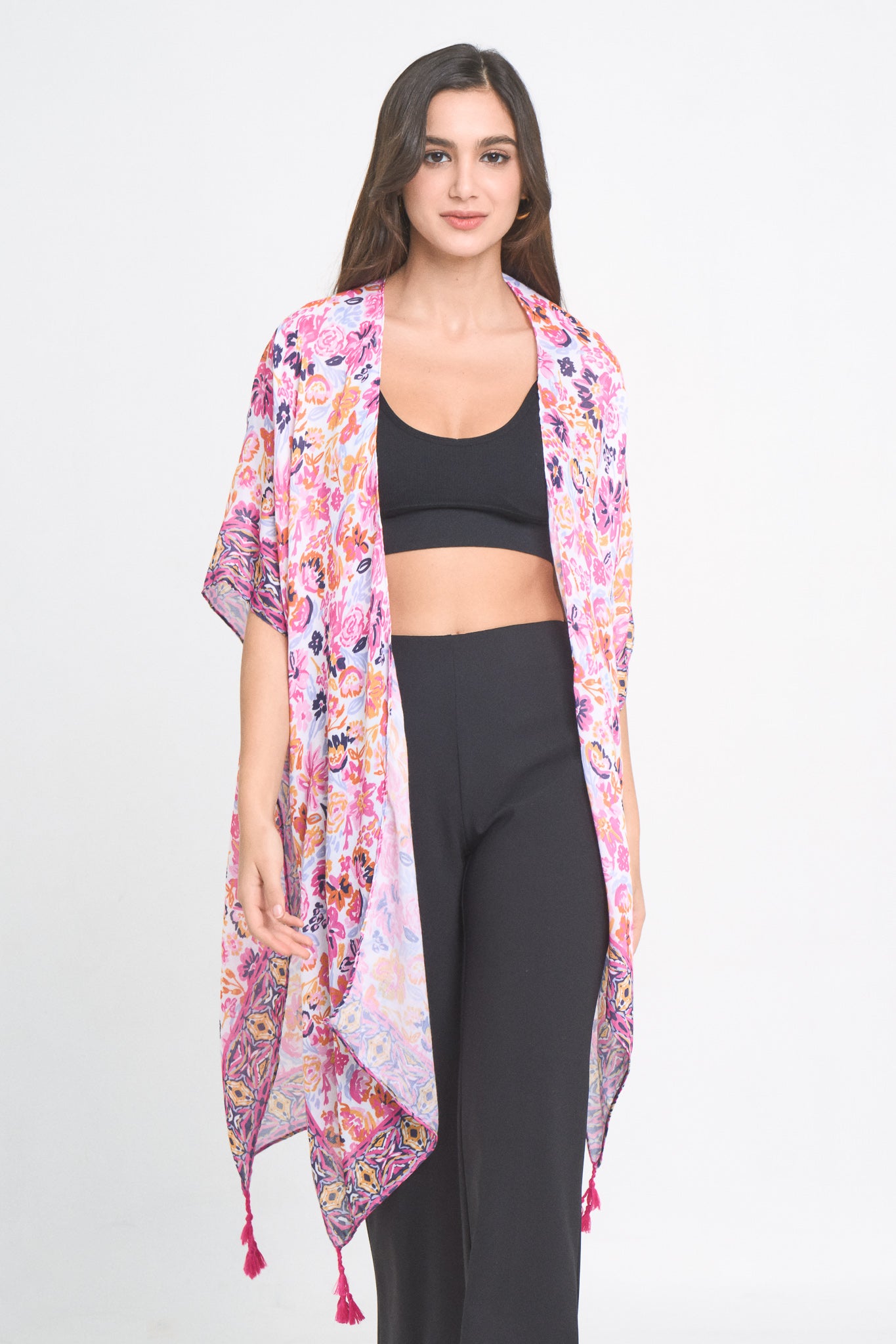 Floral Print Kimono