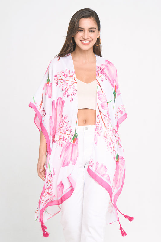 Floral Print Kimono