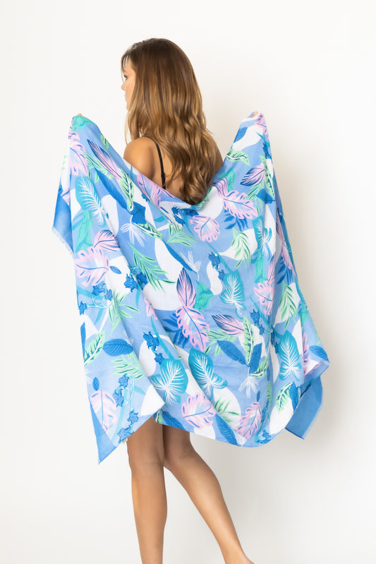 Palm Leaf Print Scarf