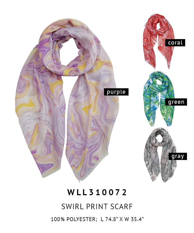 Swirl Print Scarf