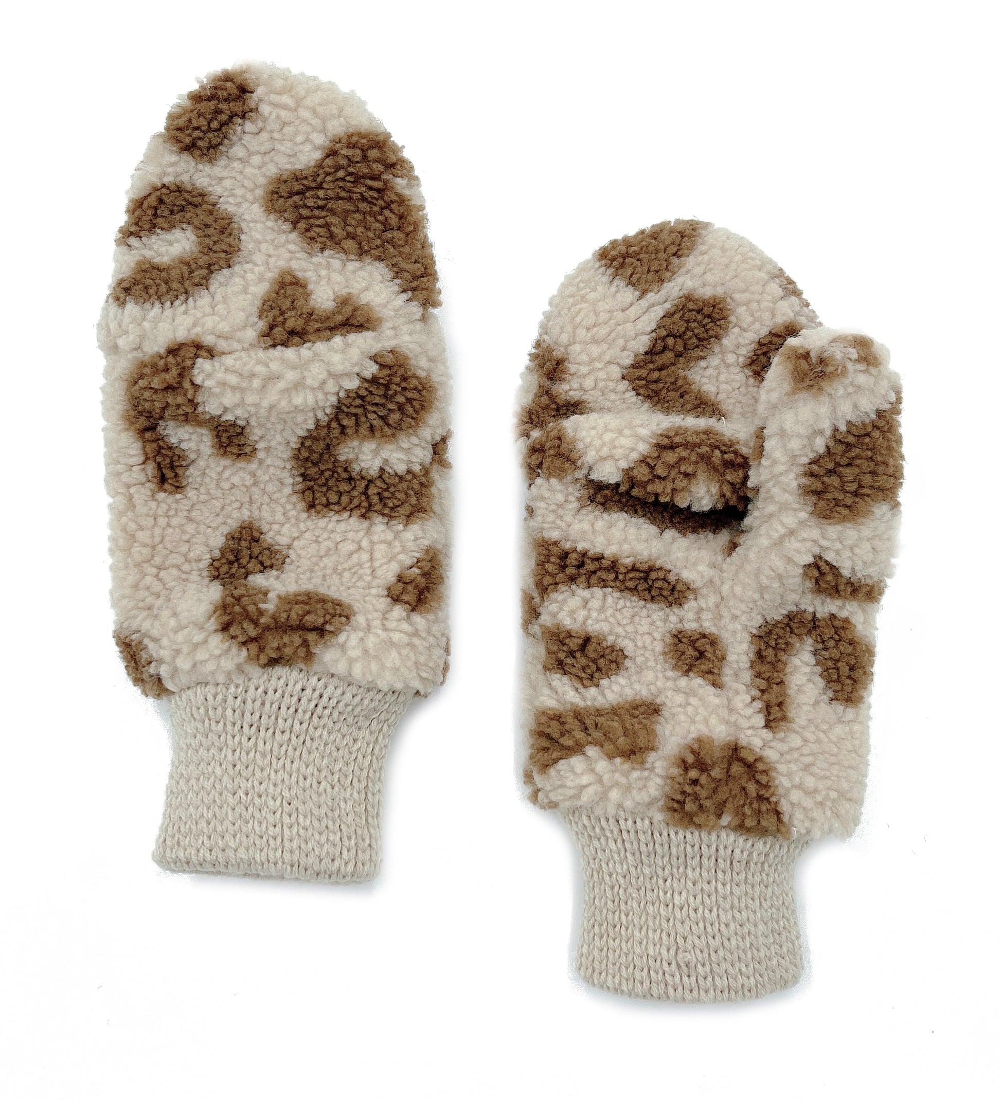 Shop for KW Fashion Leopard Teddy Pop-Top Mittens at doeverythinginloveny.com wholesale fashion accessories