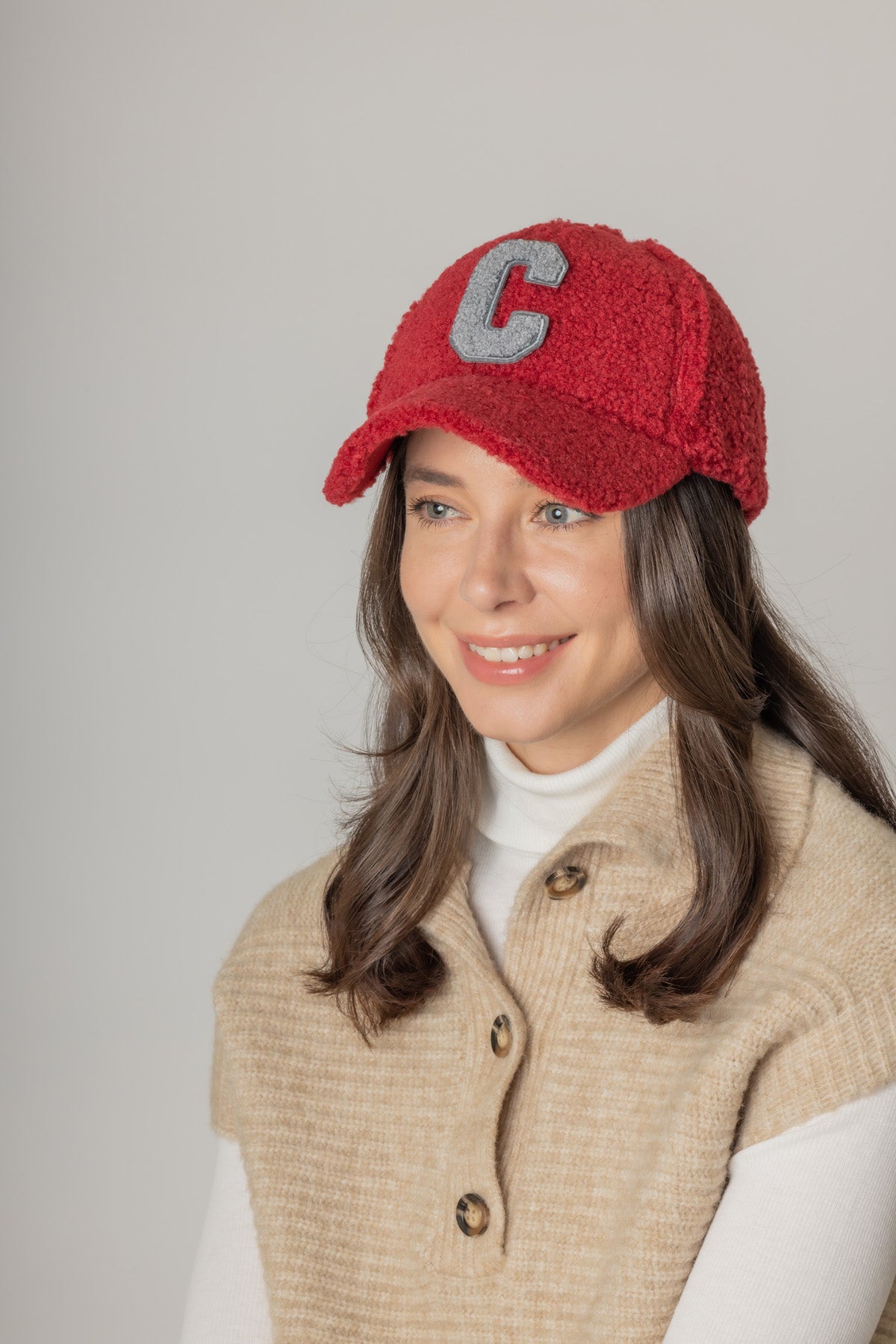 Letter C Sherpa Baseball Cap (Big Letter)