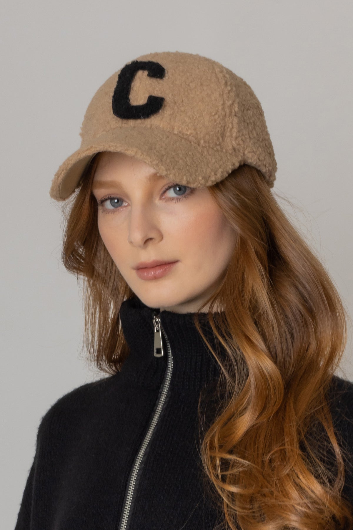 Letter C Sherpa Baseball Cap (Big Letter)