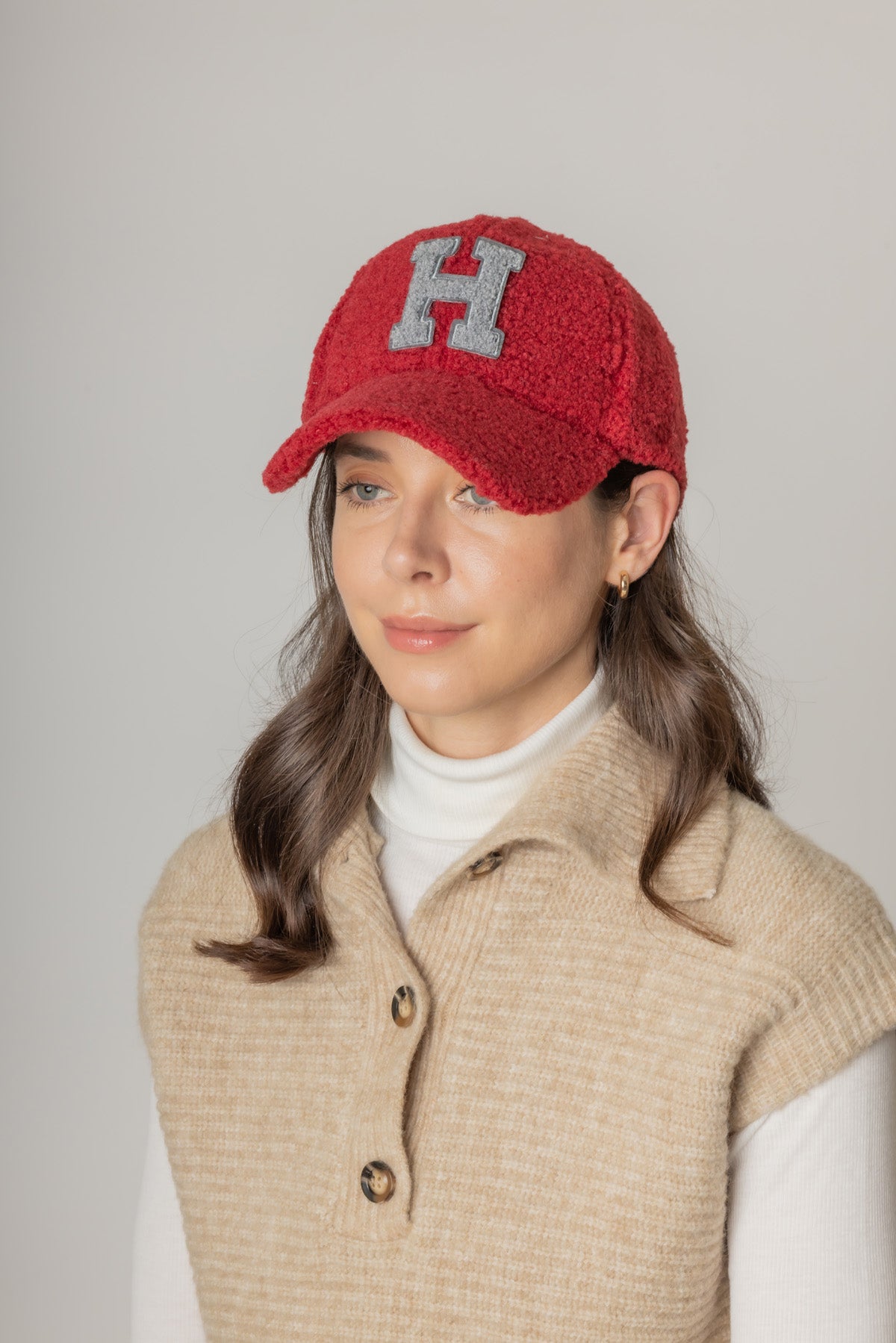 Letter H Sherpa Baseball Cap (Big Letter)