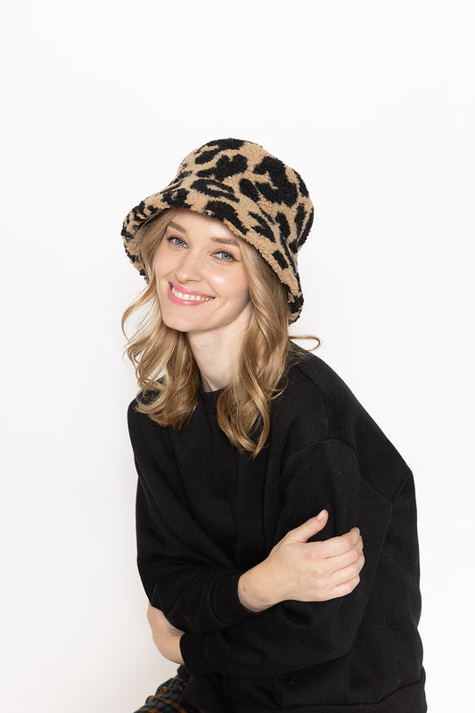 Leopard Teddy Bucket Hat