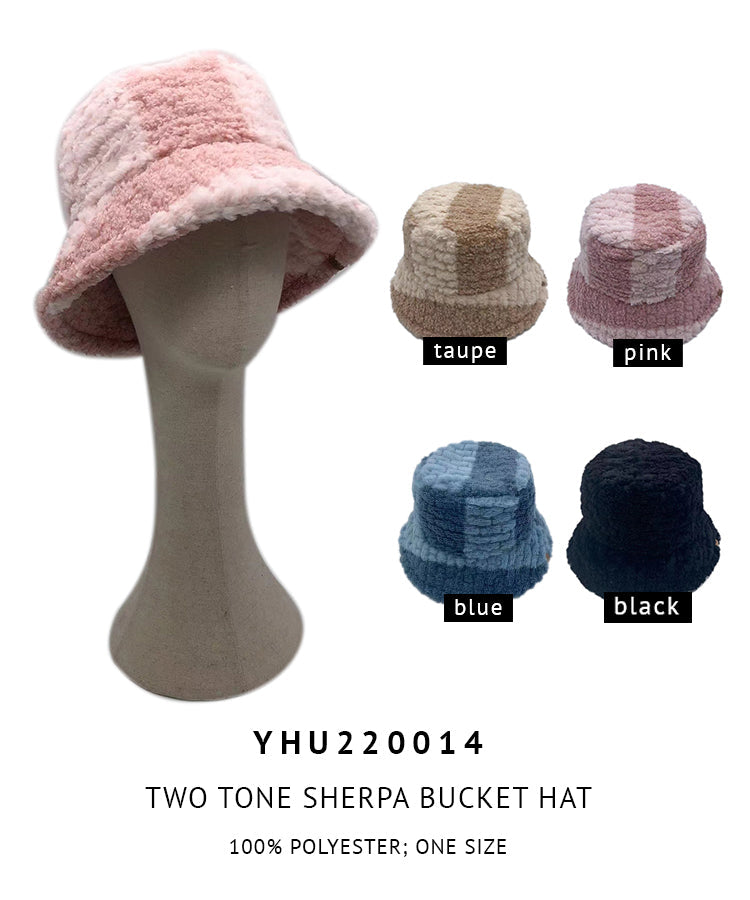 Two Tone Sherpa Bucket Hat