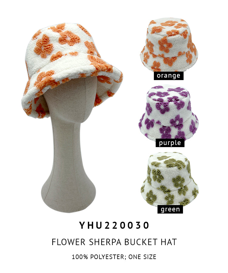 Flower Sherpa Bucket Hat