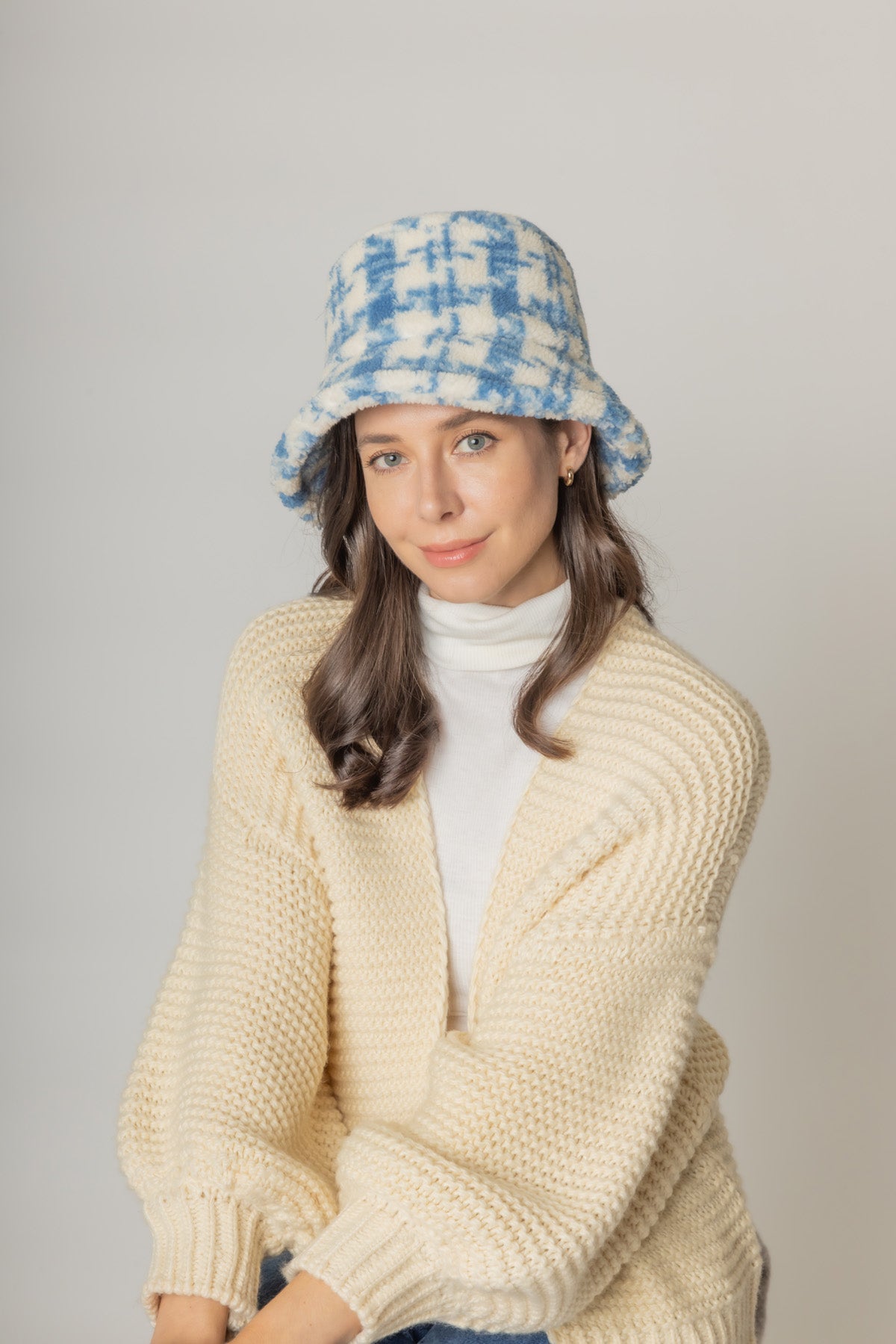 Plaid Sherpa Bucket Hat