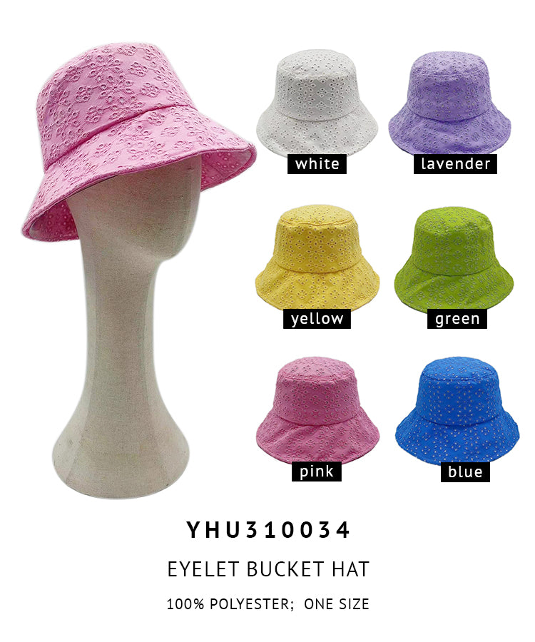 Eyelet Bucket Hat