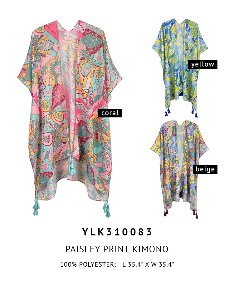 Paisley Print Kimono