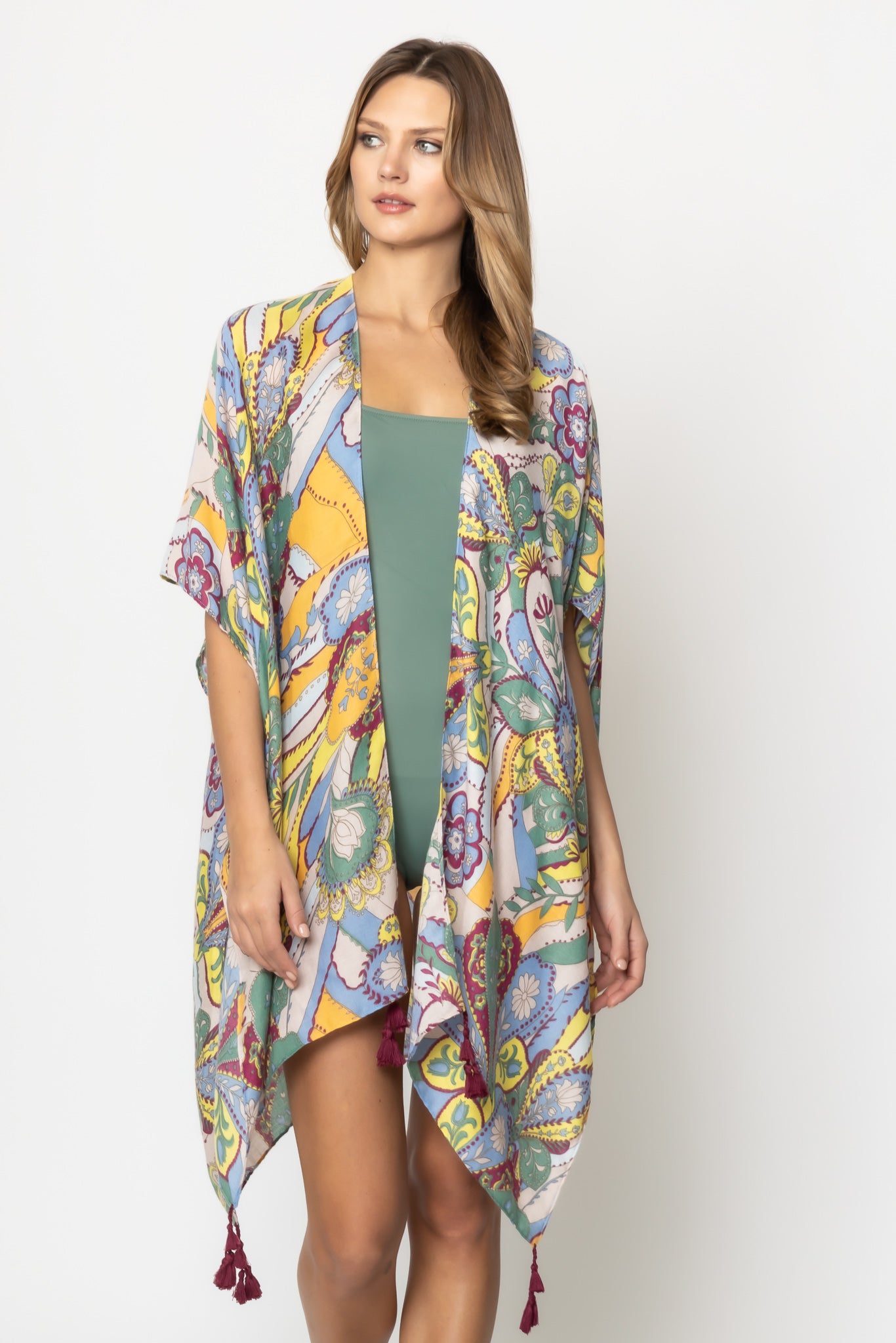 Paisley Print Kimono