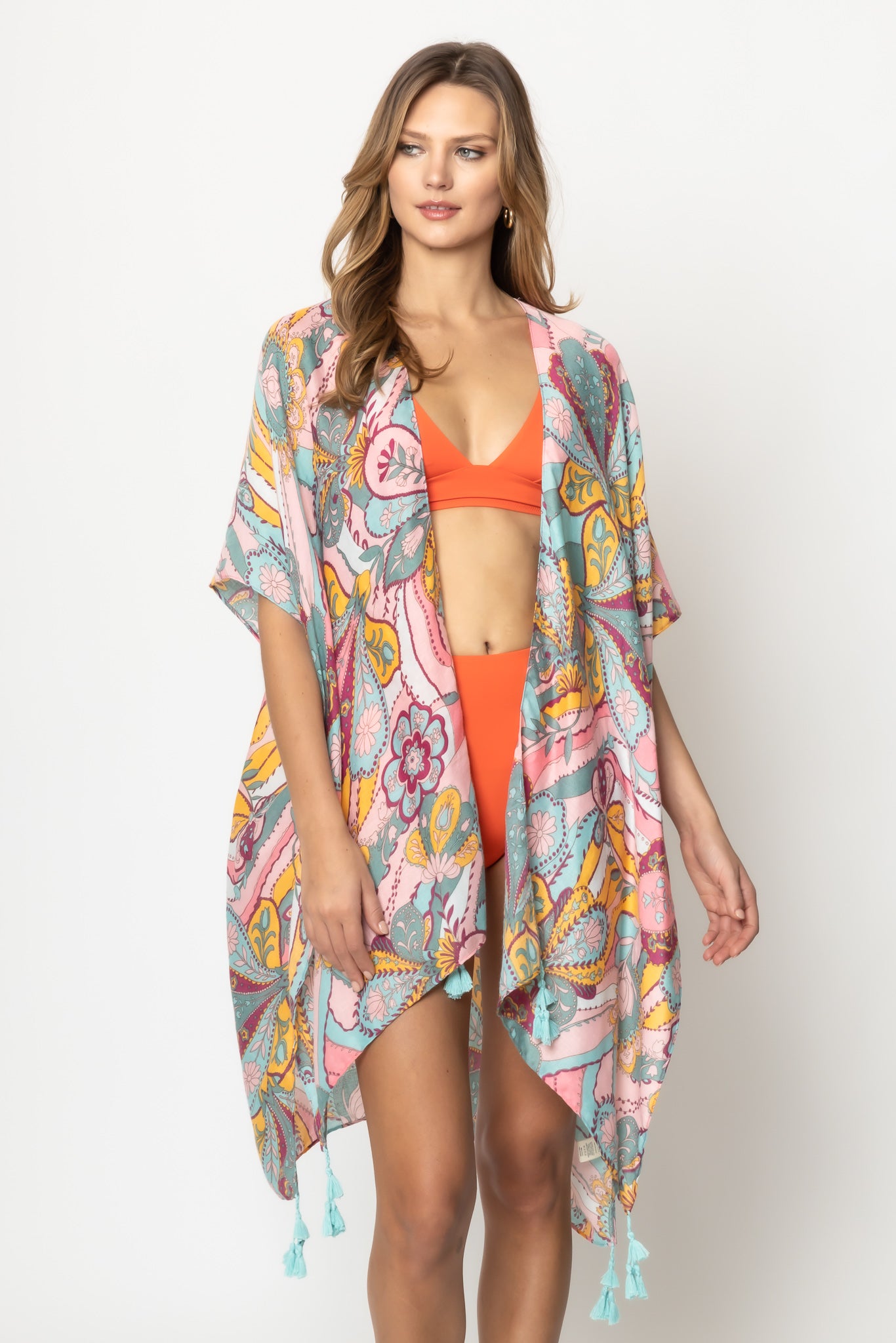 Paisley Print Kimono