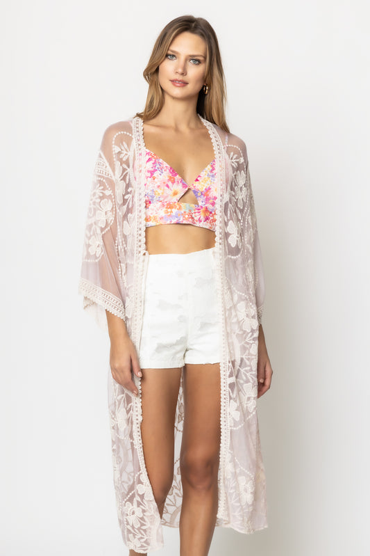 Floral Lace Kimono