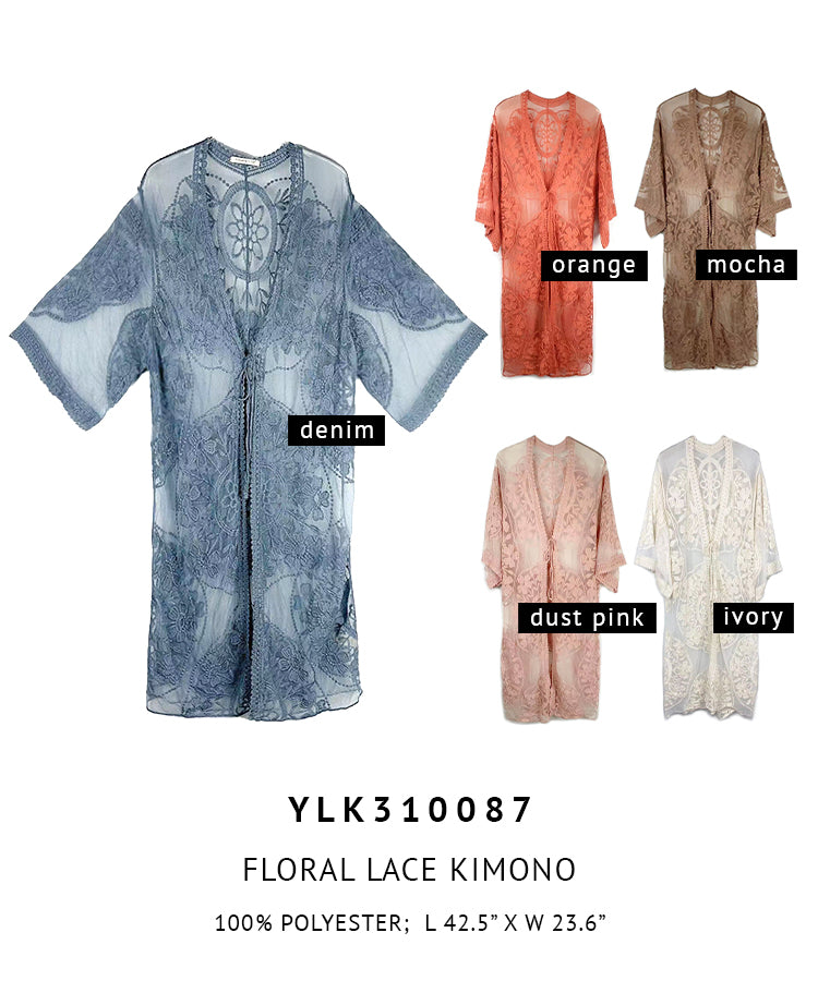 Floral Lace Kimono