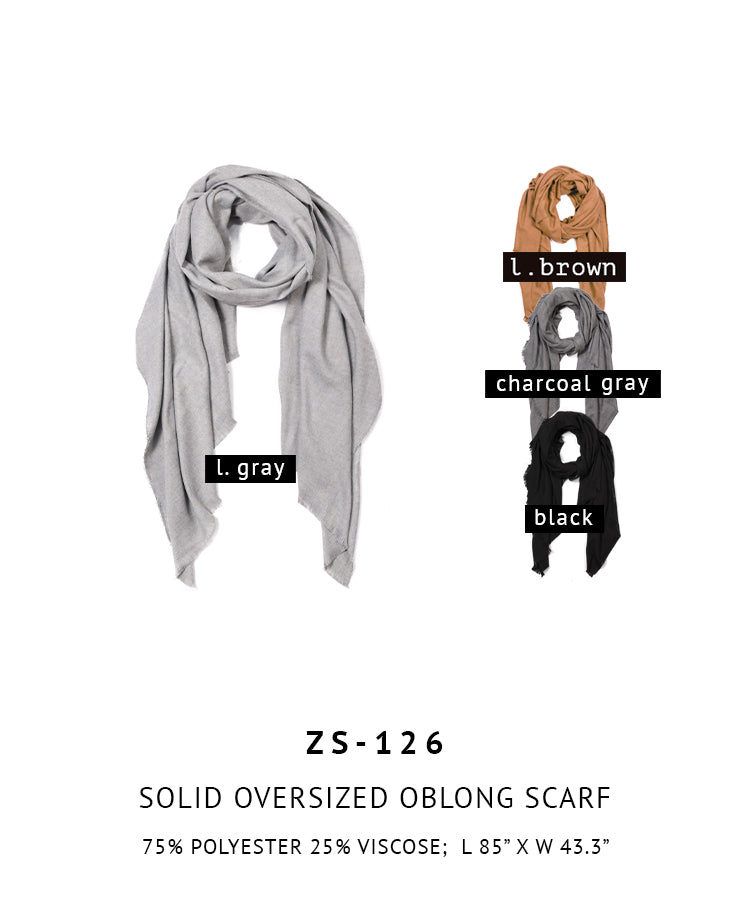 Solid Oversized Oblong Scarf